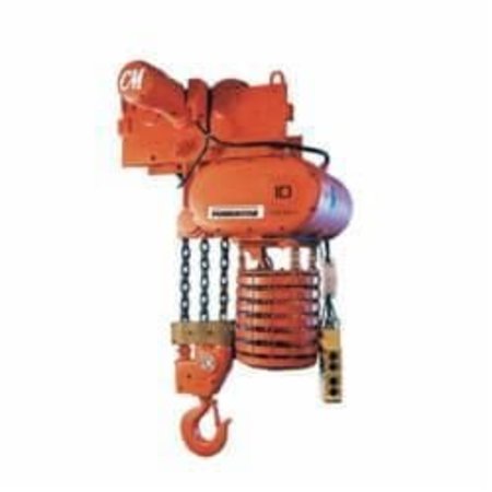 CM Powerstar Geared Trolley, Manual, 3 To 6 Ton, Fits Beam Flange Width 5 To 614 In, 66 In Minimum 5972